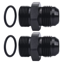 EVIL ENERGY 10AN Male Flare to M22 x 1.5mm Male Metric Fitting Adapter Aluminium Alloy 2PCS