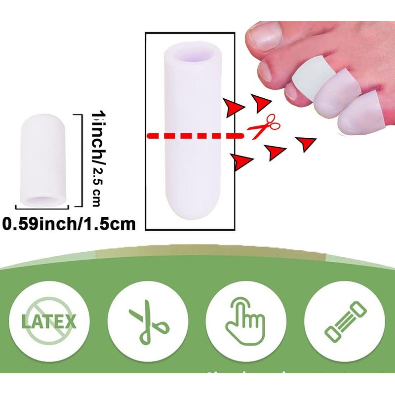 Mcvcoyh 12pcs Small Toe Protector Toe Sleeves New Material Toe