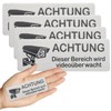 XxinXrong XxinXrong 4 Stck Schild Videoberwachung Schilder, Achtung Videoberwachung Schild