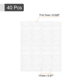 PATIKIL Oval Mouse Feet Skates Pads 0.7mm for Gaming Mouse Feet Replacement White 40 Pcs