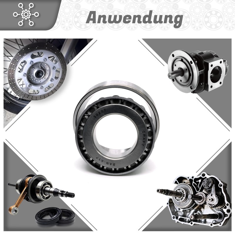 Parts and Parts Tapered Roller Bearing 30207 35 x 72
