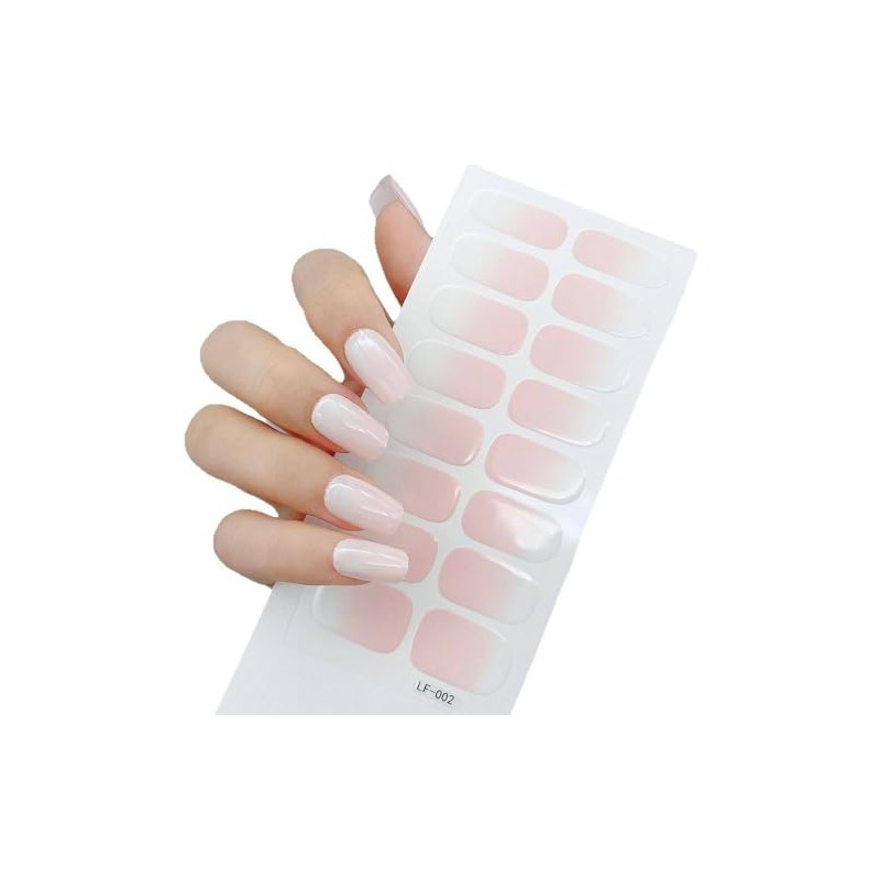 Estampas de Uñas de Esmalte y Gel, Rosa, Blanco y