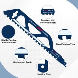 JOEJONI Reciprocating Saw Blade, Universal Carbide Reciprocating Saw Blades, Concrete Sabre Saw Blades, Saw Blades for Cutting Brick Block Cement Board, Compatible with Bosch Dewalt Makita, 305mm