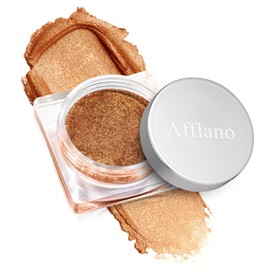 DE'LANCI Light Gold Glitter Eyeshadow, Light Gold Metallic Eyeshadow, Creamy Texture, Highly Pigmented, Long-Lasting, Vegan (Light Gold)