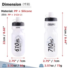 Azazrxis Sport Squeeze Water Bottle Fast Flow Water Bottles 20 24 oz. Reusable BPA Free Bottle for Cycling Running Gym Fitness Hiking (Black, 24 oz.)