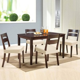 Alishomtll PU Chair Seat Covers for Dining Room Set of 4, Stretch Leather Waterproof Chair Seat Slipcovers, Removable Washable Dining Chair Covers Kitchen Seat Protector (Rear-Covered, 4pcs Beige)