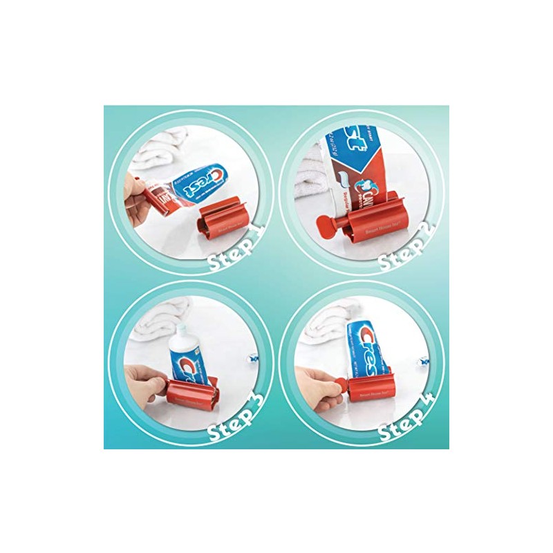 Rodillo exprimidor de pasta de dientes, tubo de acero inoxidable,