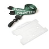 Customcard ltd® Volunteer Printed Neck Lanyard Green & Opaque Open