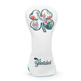 Golf Club Headcover Four Leaf Clover Design Golf Headcover Premium Leather Wood Cover Driver Fairway Wood Utility Hybrid Headcover with Number Tag (1 Driver Cover)