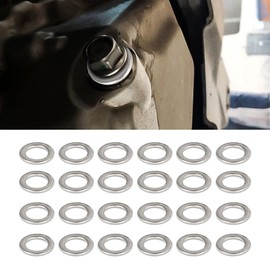 Tecledsn 24PCS Oil Drain Plug Gasket Washer, 94109-14000 Crush Washer Oil Drain Plug, Aluminum Washers Seals, Automotive Accessories Engine Oil Crush Washer Seals Compatible with Honda, Accord, Civic