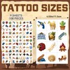 108 PCS Cowboy Temporary Tattoos Kids, Rodeo Birthday Party Favors