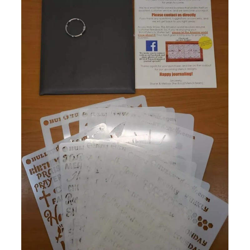 unknown Journal Stencils Starter Set Plastic DIY Crafting Drawing Templates