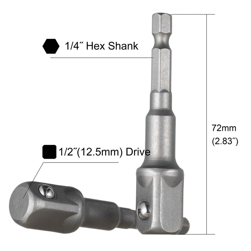 YoiYee 1/2" Drive Deep Impact Socket with 13mm 6-Point Design