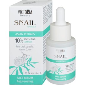 Victoria Beauty Snail Extract Face Serum, 30 mL, 10% Revitalizing Complex with Centella and Vitamin C, Rejuvenating