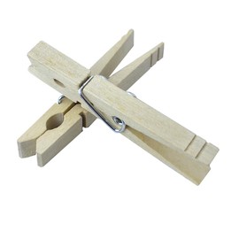 Generic Cartwright, Premium Clothespin Combo, 50 Count Hardwood & 24 Count Colored Plastic, Non-Staining Grip, CLP-1211/CLP-1231