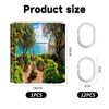 MEMOFYND 1 x 3D Shower Curtain with 12 x Plastic