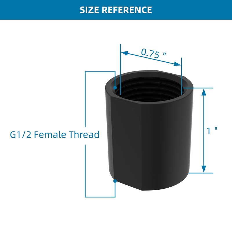 iFealClear Brass Pipe Fitting 1/2 inch G Female Thread, Shower