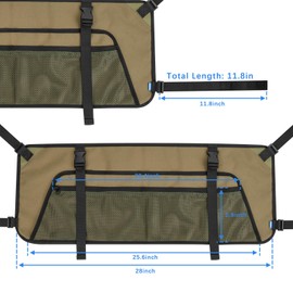 Xxerciz Collapsible Wagon Side Pocket for Umbrella, 900D Oxford Storage Bag with Mesh Pouch for Folding Wagon, Garden Cart Accessories Bag for Camping Garden Sports (Yellow)