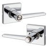 Kwikset Safe Lock Daylon Lever Square Rose Privacy Lock Satin