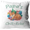 WarmherzIch Papas Chill Corner Cushion Cover with Filling 45 cm