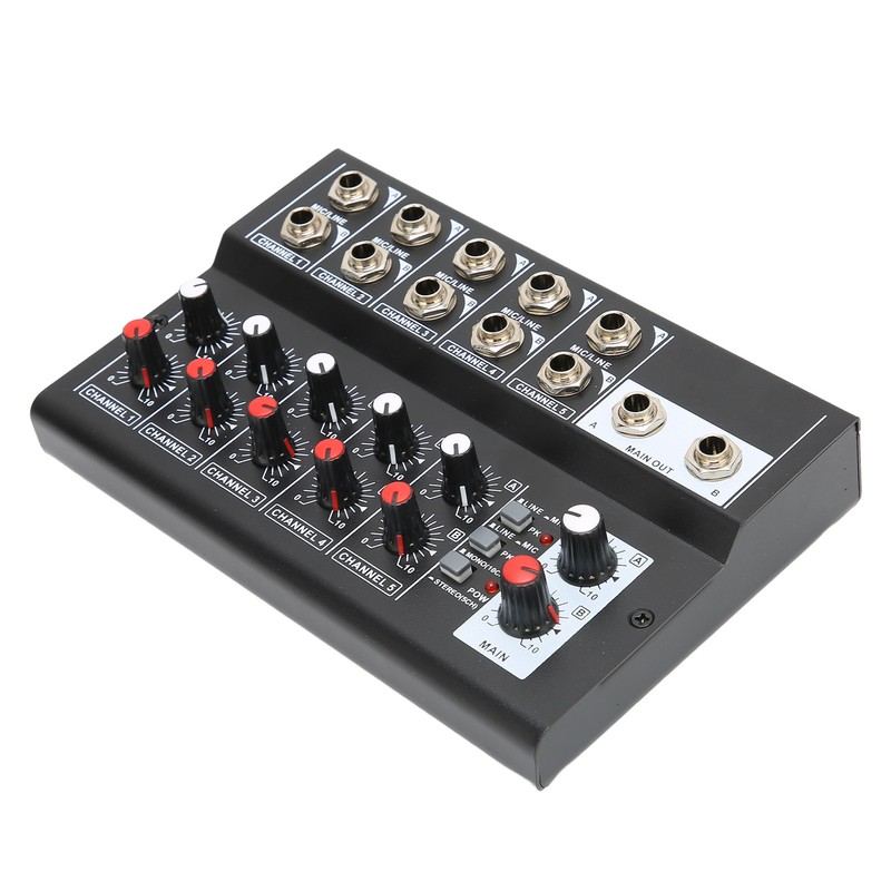 10 Channel Mixer Low Noise Stereo Line Mixer with 2