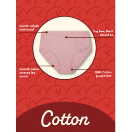 Fruit of the Loom Women's Eversoft Cotton Underwear Multipacks, Tag Free & Breathable, Available in Plus Size, Brief-Assorted Body Tones, 10