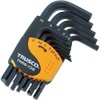 TRUSCO Hex Wrench Set, Short Type, Set of 12 TRRS-12S