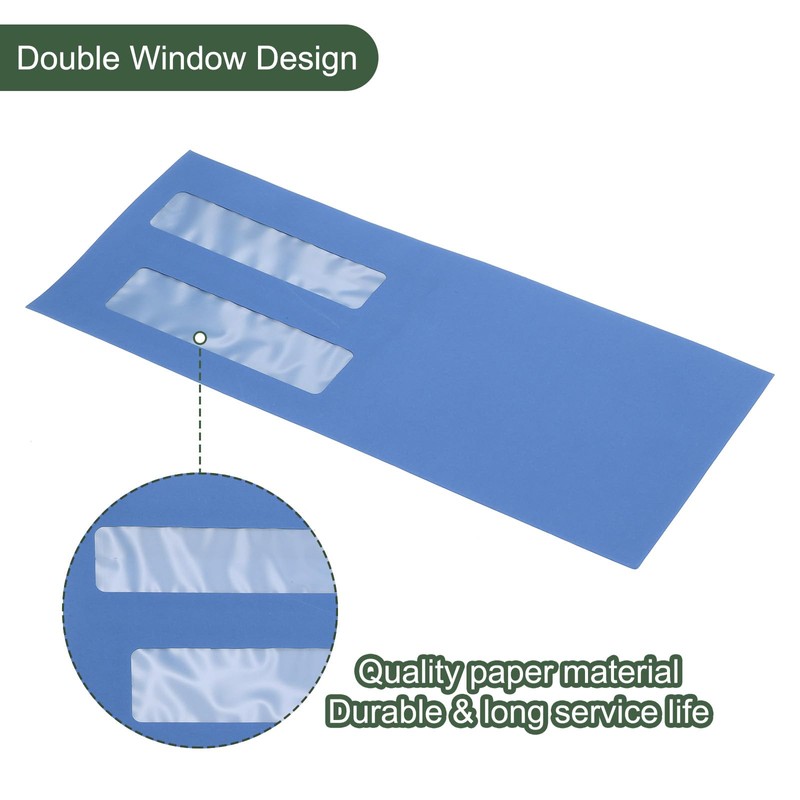 YOKIVE 10 Pcs Double Window Envelopes, Business Security Seal Envelopes