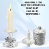 The Dreidel Company Extra Heavy Disposable Candle Holders, 50 Pack