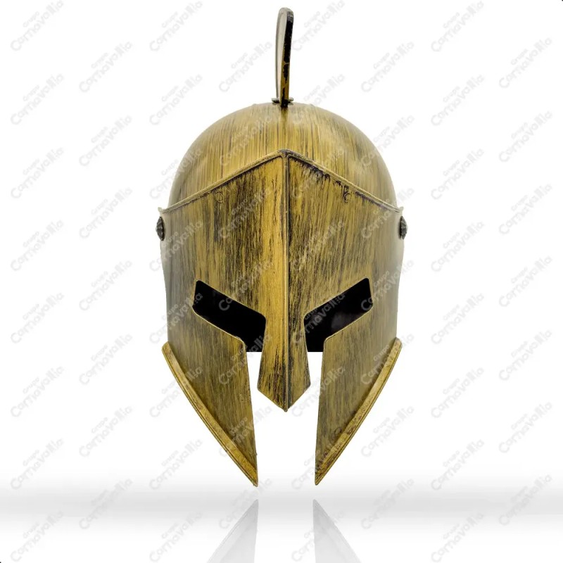 Casco Romano Color Bronce Plástico Disfraz Spartano Gladiador 300 Costume