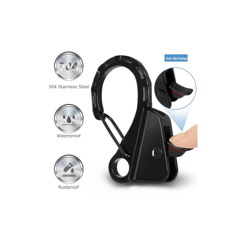Heavy-Duty Stainless Steel Quick Release Boat Fender Clips