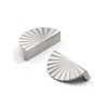 JIASENBAO 5 Pack Brushed Nickel Cabinet Pulls 3" Hole Center