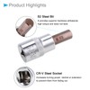 CoCud Hex Bit Socket, Metric H8 (8mm) Bit 3/8" Drive