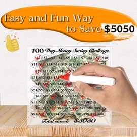 LingLingo Piggy Bank for Adults, Smash Box for Money, Unbreakable Clear Acrylic Piggy Bank,Must Break to Open,100 Day Money Saving Challenge for Cash Coin, Save $5050
