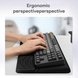 YOWKA Keyboard Stand Wrist Rest, Ergonomic Computer Keyboard Riser Holder Memory Foam Support Pad, Wave Design