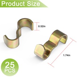 25 Pack Molding Hooks,Steel Picture Rail Hangers Hooks,Wide Picture Rail Molding Hooks (Gold)