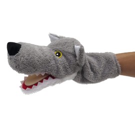 Hand Puppet Animal Hand Puppets Wolf 31 cm Ideal for Puppet Theatre and Role Play for Children Baby Boys Girls