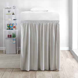 DormCo Extended Bed Skirt Twin XL (3 Panel Set) - Silver Birch