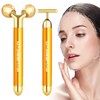 DANGSHAN 2-in-1 Electric Face Massager 24k Golden Facial Massager, 3D