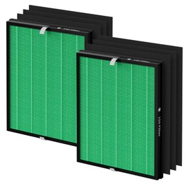 SAKEGDY Model 150 Replacement Filter Set for Coway Airmega 150 Purifier, 2 Green True HEPA and 6 Activated Carbon Filters, Part # AP-1019C-FP