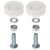 SPARES2GO Greenhouse Sliding Door Wheel Roller Kit (2 x 28mm