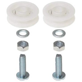 SPARES2GO Greenhouse Sliding Door Wheel Roller Kit (2 x 28mm Nylon Wheels)