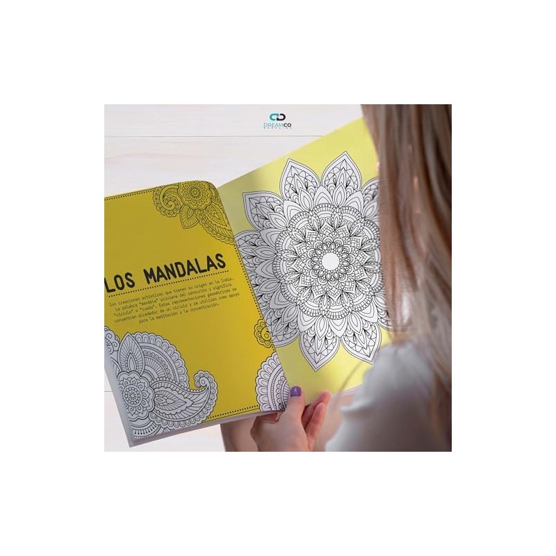 DREAMCO SUPPLIES: Libro Colorear Mandalas Antiestrés - Manifiesto - Paz