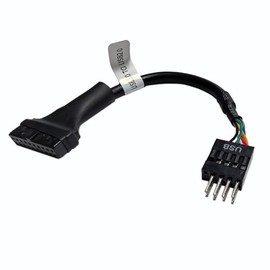 WLGQ USB 3.0 to USB 2.0 Adapter Cable, 19/20 Pin to 9 Pin Internal Header Converter, 480 Mbps Data Transfer Speed for Desktop PC Motherboard Front Panel Connection - 1 Pack