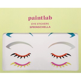 PaintLab Eyeliner Sticker for Eyes, Versatile and Long-Lasting Self-Adhesive Wing Eyeliner Stamp, Eye Makeup Strip Tape Kit, 4 Pairs, Spring Chella