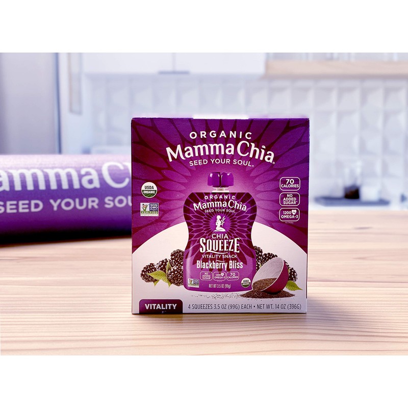 Mamma Chia BlackBerry Organic Chia Squeeze, 396g (4X99g)