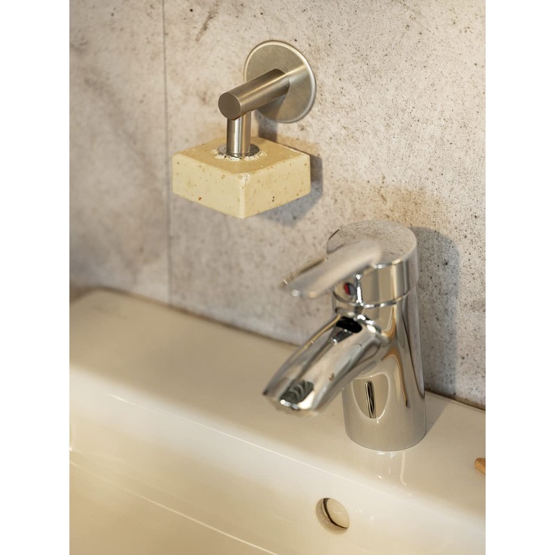 WENKO Stainless Steel Shiny Soap Holder with Magnet and Turbo-Loc