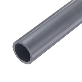 sourcing map 1 Inch PVC Rigid Tube Round Pipe Tubing Hardware Tubing 25.6mm ID 32mm OD 9" Length Light Grey High Impact for Water Pipe, Crafts, Cable Sleeve