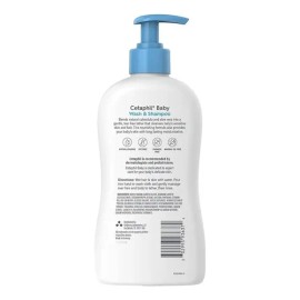 Cetaphil Baby Wash & Shampoo 2 en 1 399ml | Limpieza Suave, Piel Sensible, Hipoalergénico, Ideal para Bebés y Recién Nacidos, Fórmula Dermatológica qu