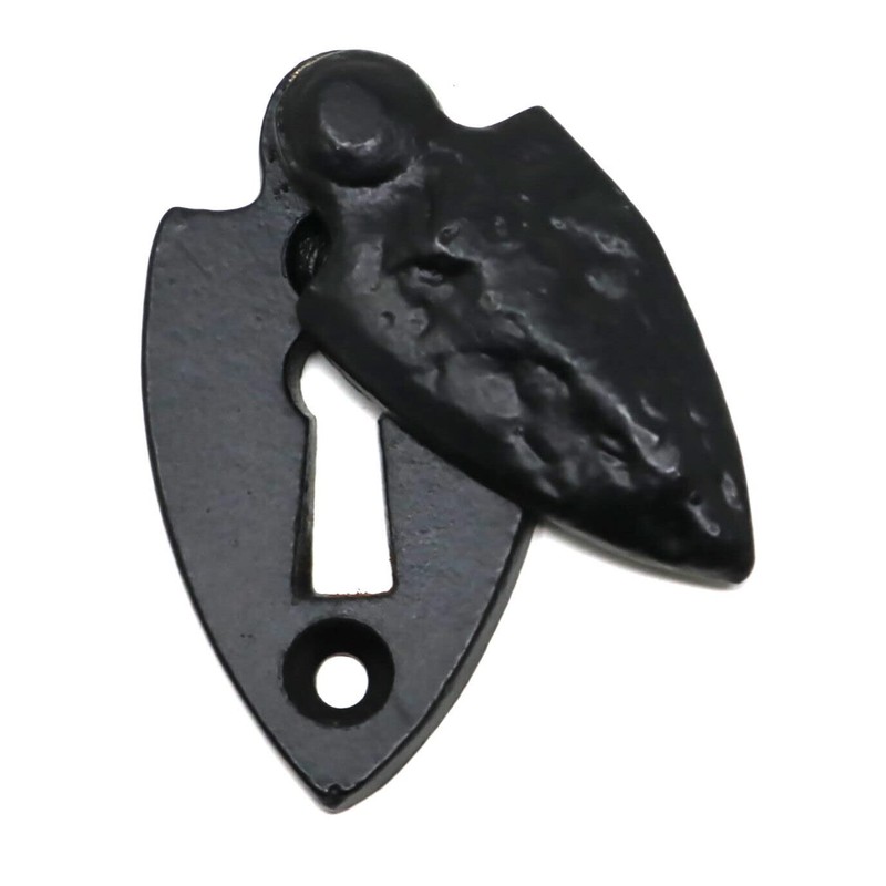 fiXte Black Antique Iron Shield Style Escutcheon Lock Keyhole Cover